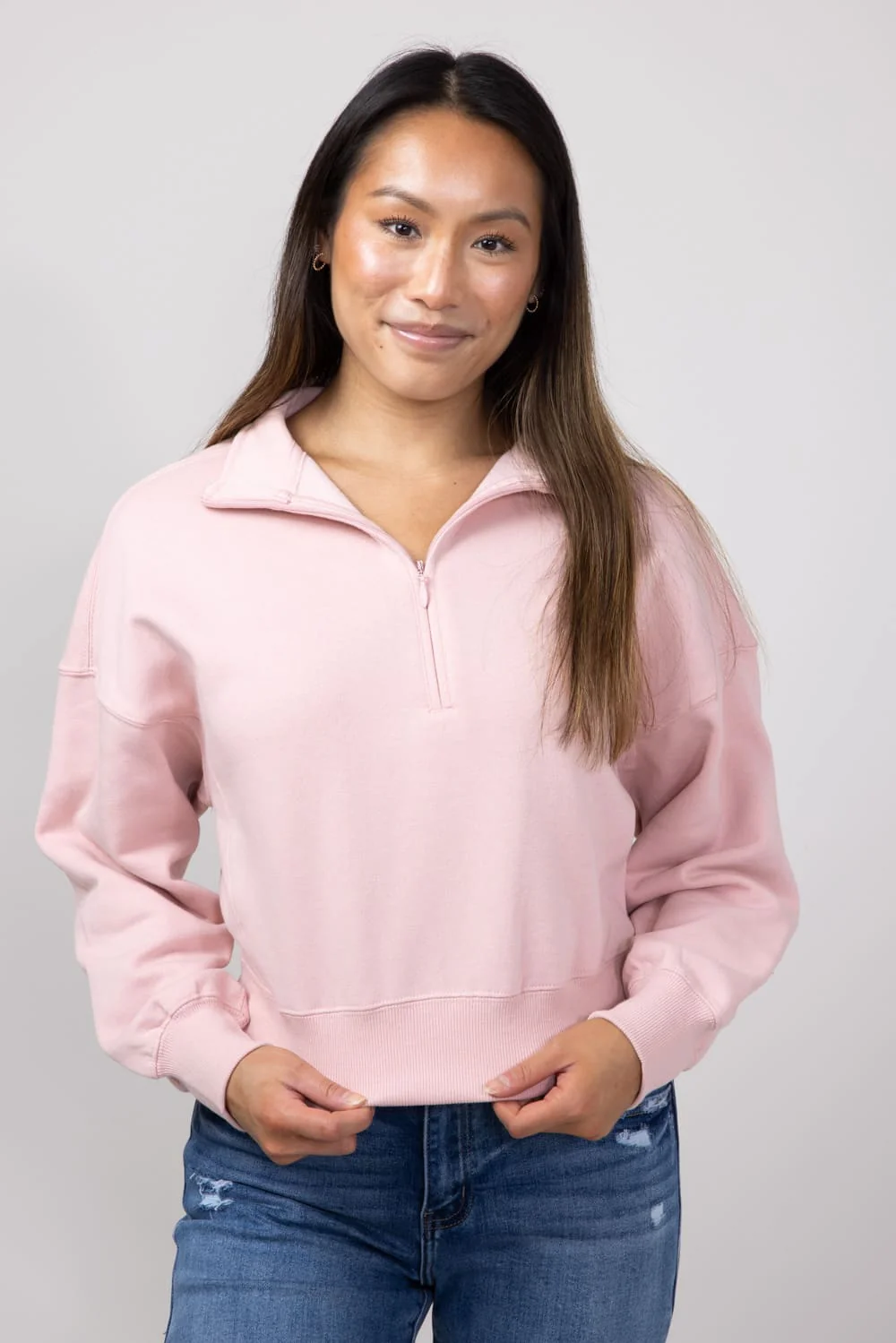 1897 Active 1/4 Zip Johnny Collar Pullover for Women - Image 2
