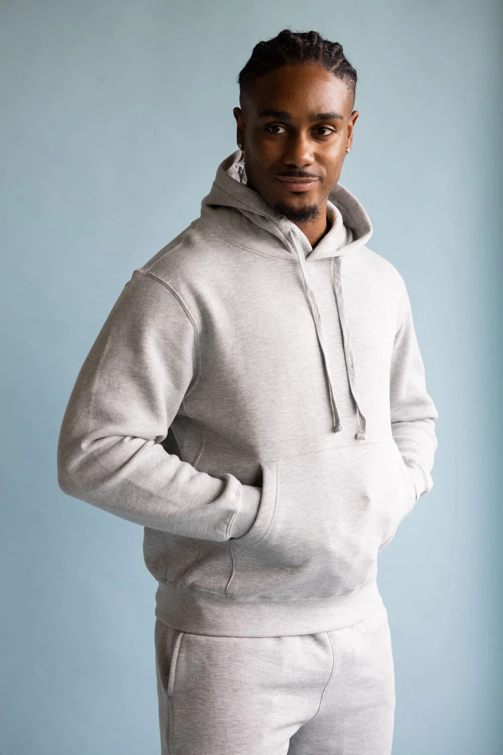 1897 Active City Hoodie for Men in Heather Grey | MJ925-CITY HEATHER GREY - Image 4