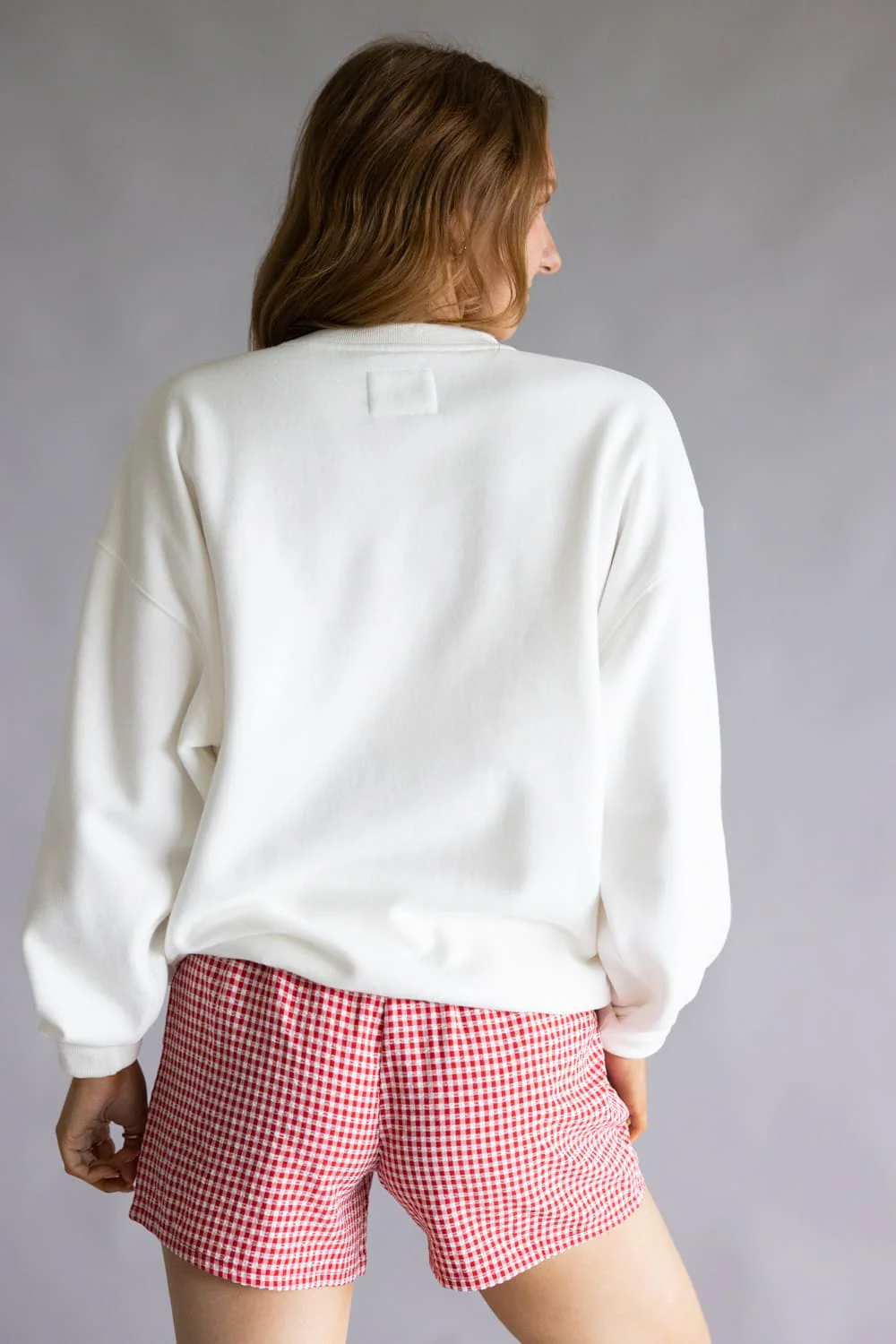 1897 Active Embroidered Lover Sweatshirt for Women in White | GT893-IVORY - Image 3