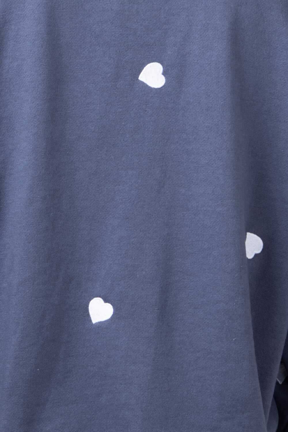 1897 Active Heart Embroidered Sweatshirt for Women in Blue | T978-DENIMBLUE - Image 2