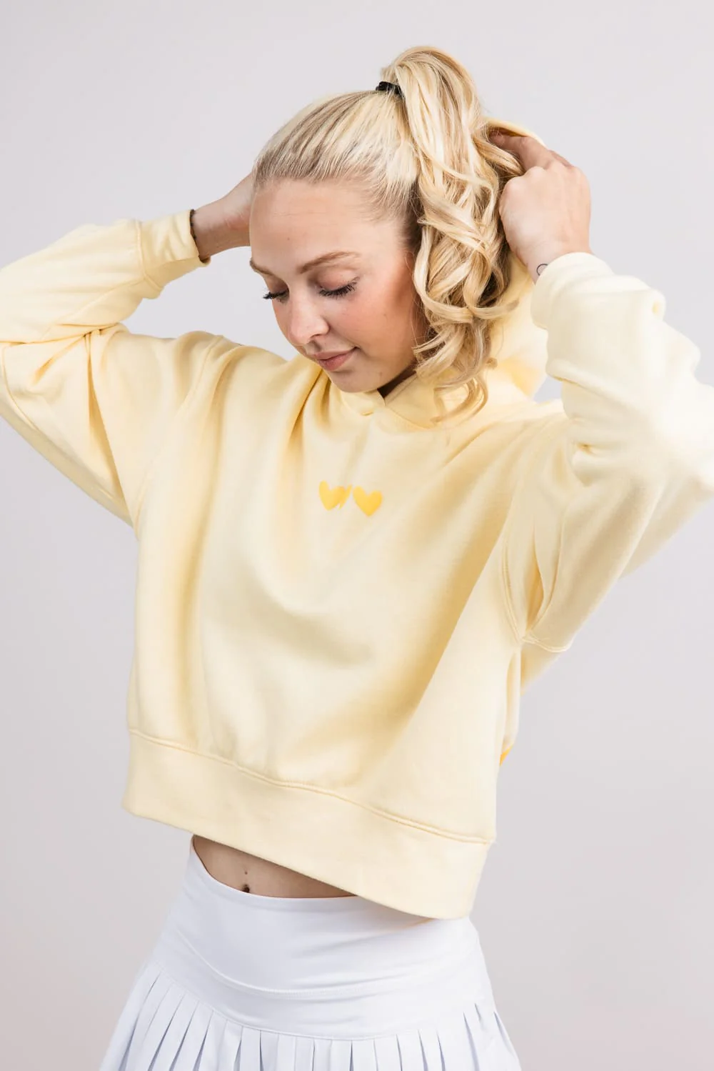 1897 Active Love You Like A Summer Sunset Hoodie for Women in Butter Yellow | JU1922-LTYELLOW - Image 2