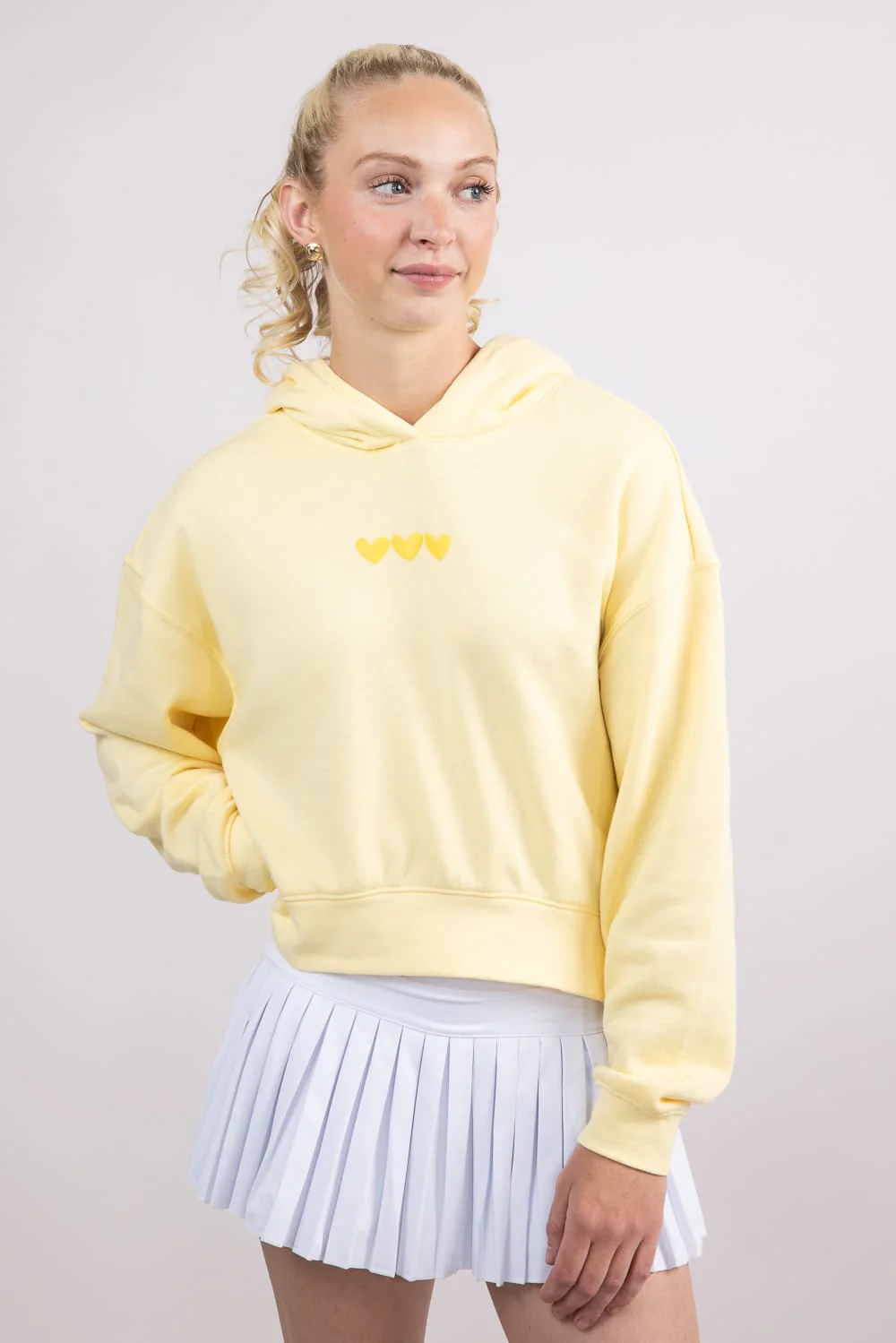 1897 Active Love You Like A Summer Sunset Hoodie for Women in Butter Yellow | JU1922-LTYELLOW - Image 3