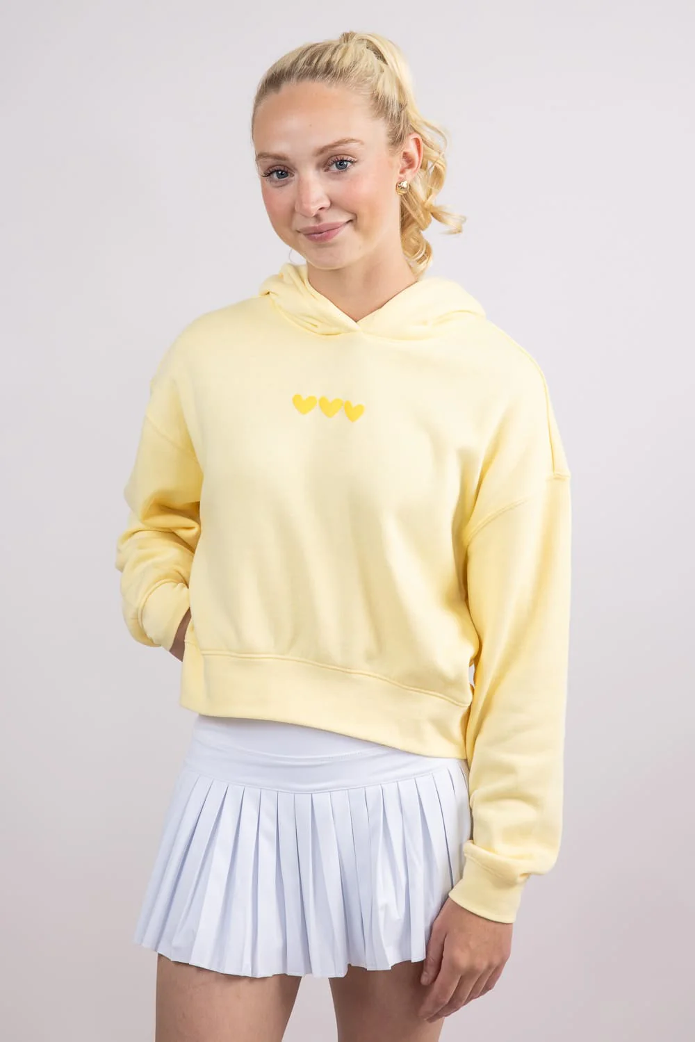 1897 Active Love You Like A Summer Sunset Hoodie for Women in Butter Yellow | JU1922-LTYELLOW - Image 4
