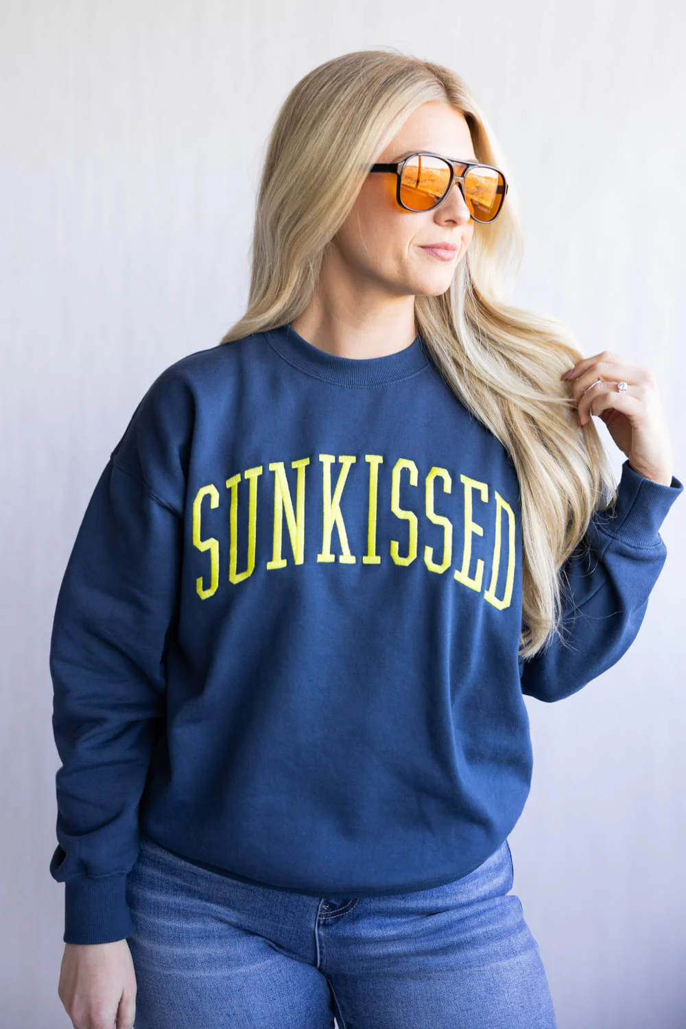 1897 Active Sunkissed Sweatshirt for Women in Indigo Blue | GT067-INDIGOBLUE - Image 2