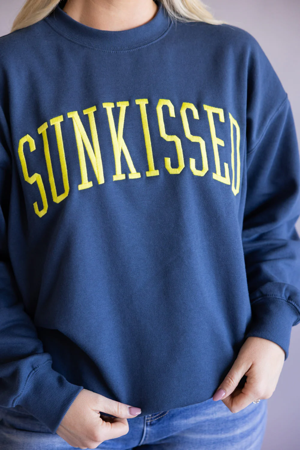 1897 Active Sunkissed Sweatshirt for Women in Indigo Blue | GT067-INDIGOBLUE - Image 3