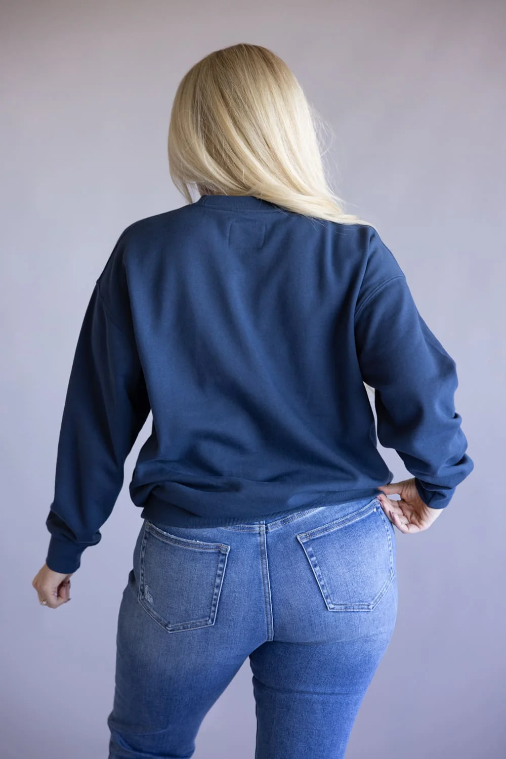 1897 Active Sunkissed Sweatshirt for Women in Indigo Blue | GT067-INDIGOBLUE - Image 4