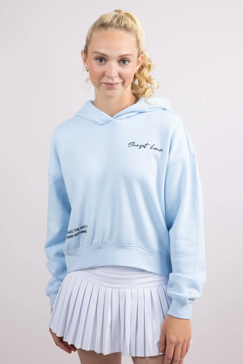 1897 Active Sunset Hour Hoodie for Women in Light Blue | JU1918-BLUE - Image 2