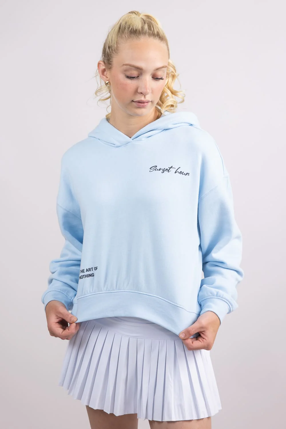 1897 Active Sunset Hour Hoodie for Women in Light Blue | JU1918-BLUE - Image 4