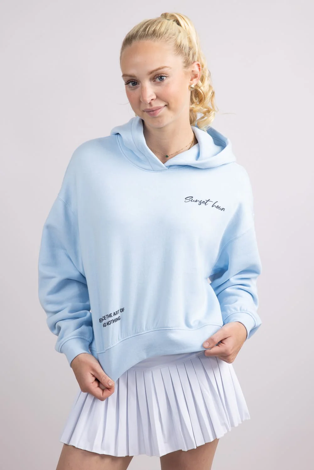 1897 Active Sunset Hour Hoodie for Women in Light Blue | JU1918-BLUE - Image 6