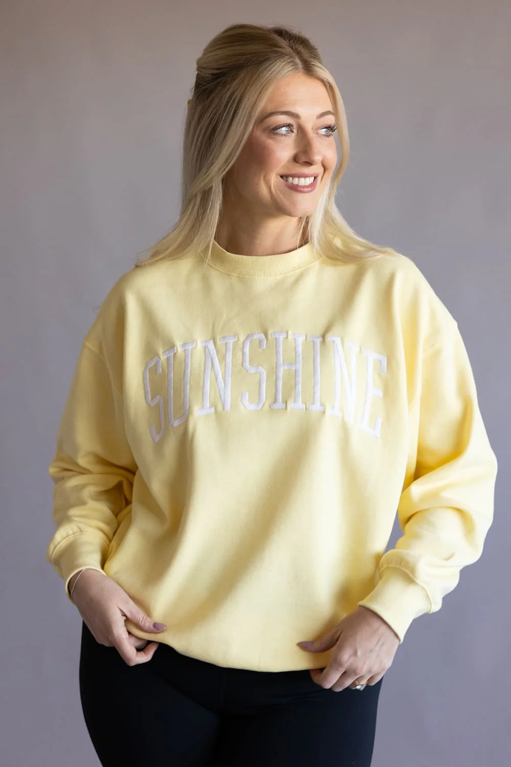 1897 Active Sunshine Embroidered Sweatshirt for Women - Image 2
