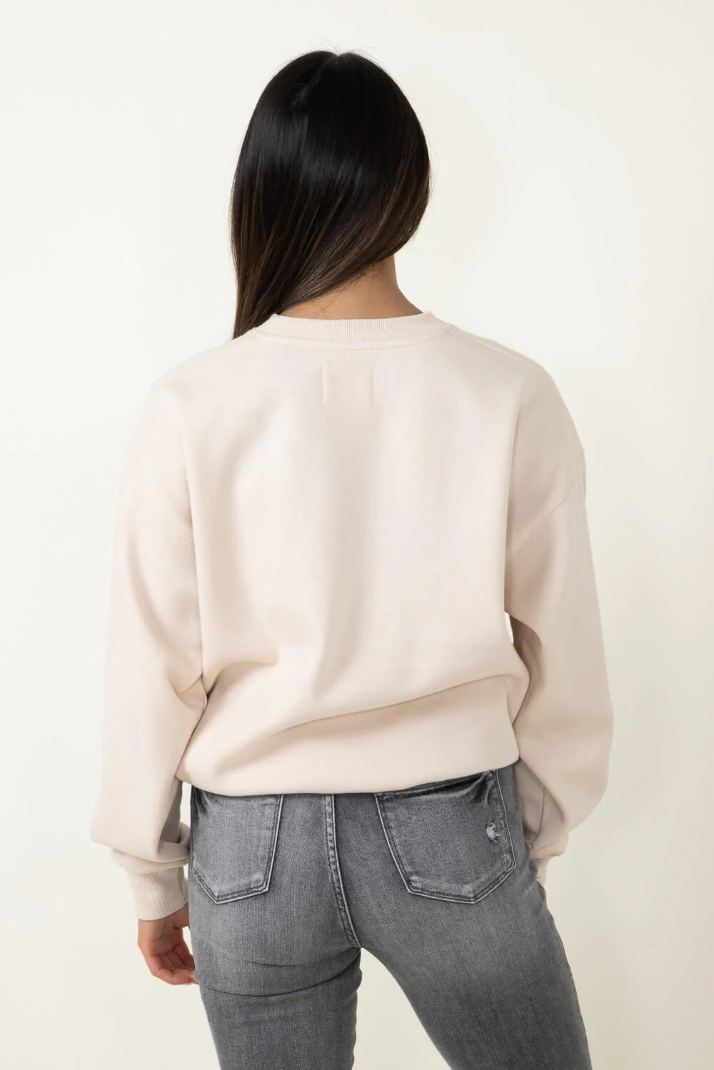 1897 Active The Couch Club Sweatshirt for Women in Cream | GT882-CREAM - Image 3