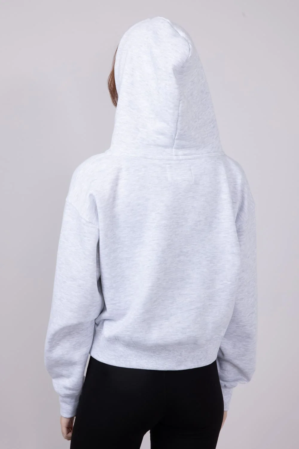 1897 Active ½ Zip Wisconsin Embroidered Hoodie for Women in Ice Grey | GK083-WI-ICEGREY - Image 2