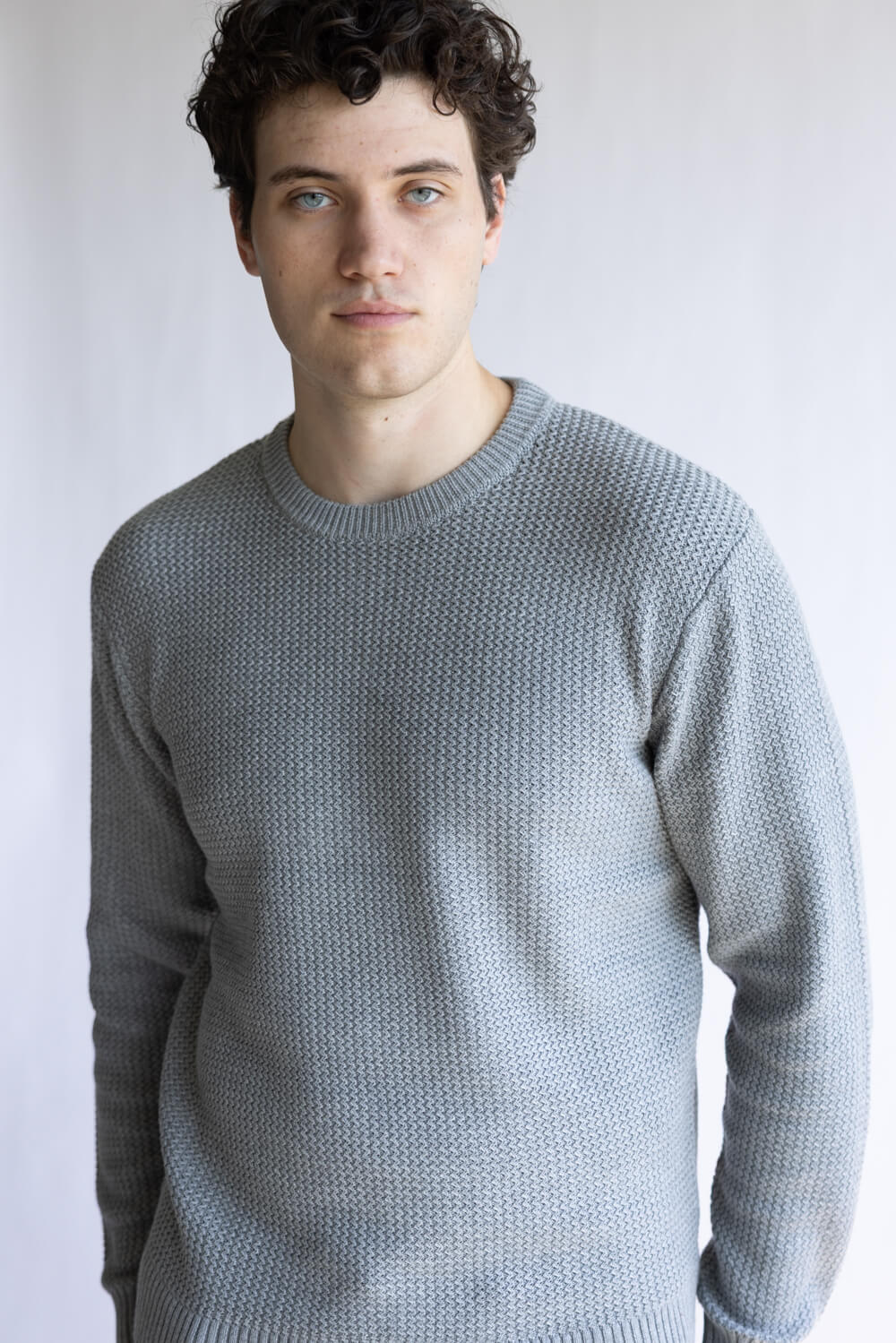 1897 Original Knit Crewneck Sweater for Men in Silver Heather | 2562GL-SILVER HTR - Image 5