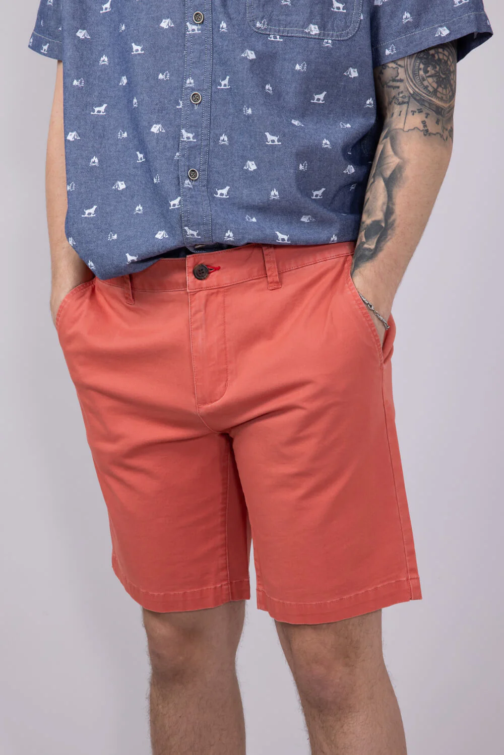 1897 Legends 9" Heavy Washed Twil Flat Front Shorts for Men - Image 3