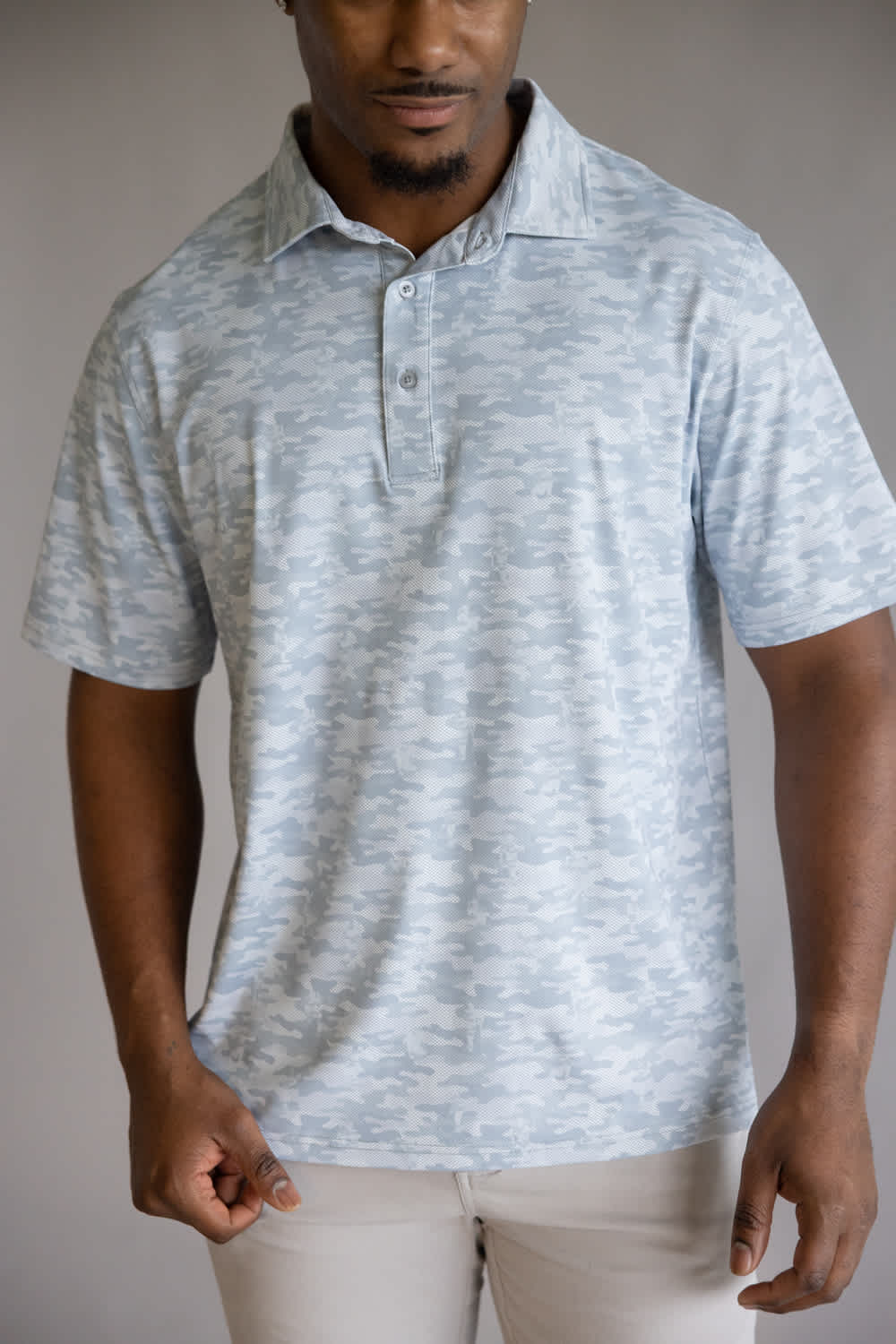 1897 Legends Camo Polo for Men in Grey | FGM209-GREY - Image 2