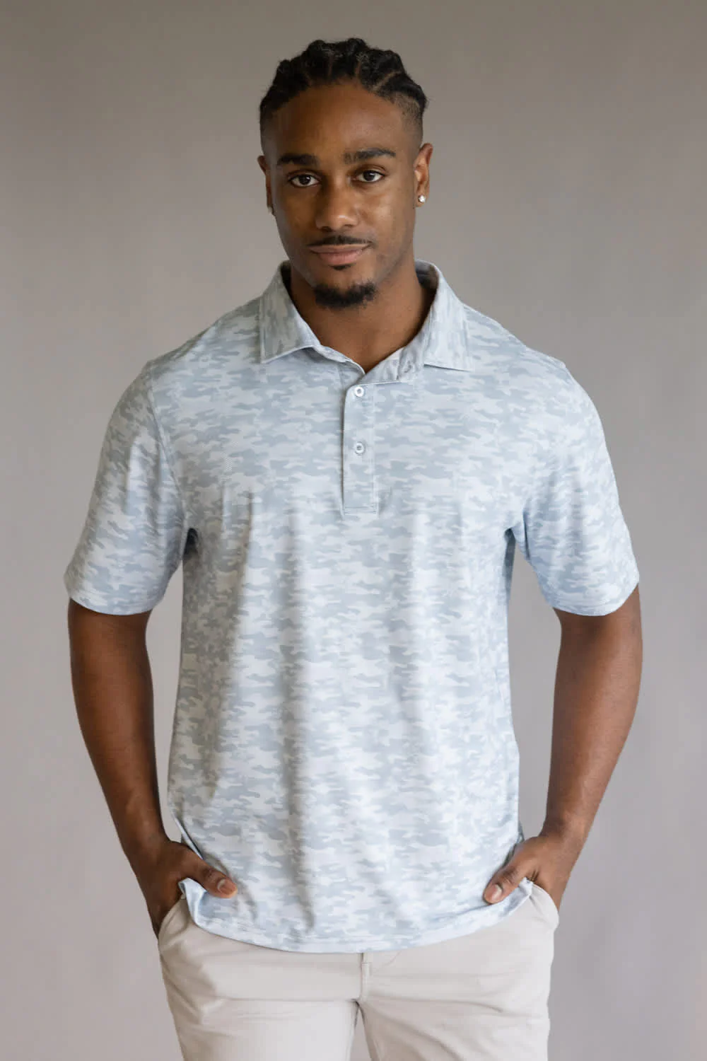 1897 Legends Camo Polo for Men in Grey | FGM209-GREY - Image 3