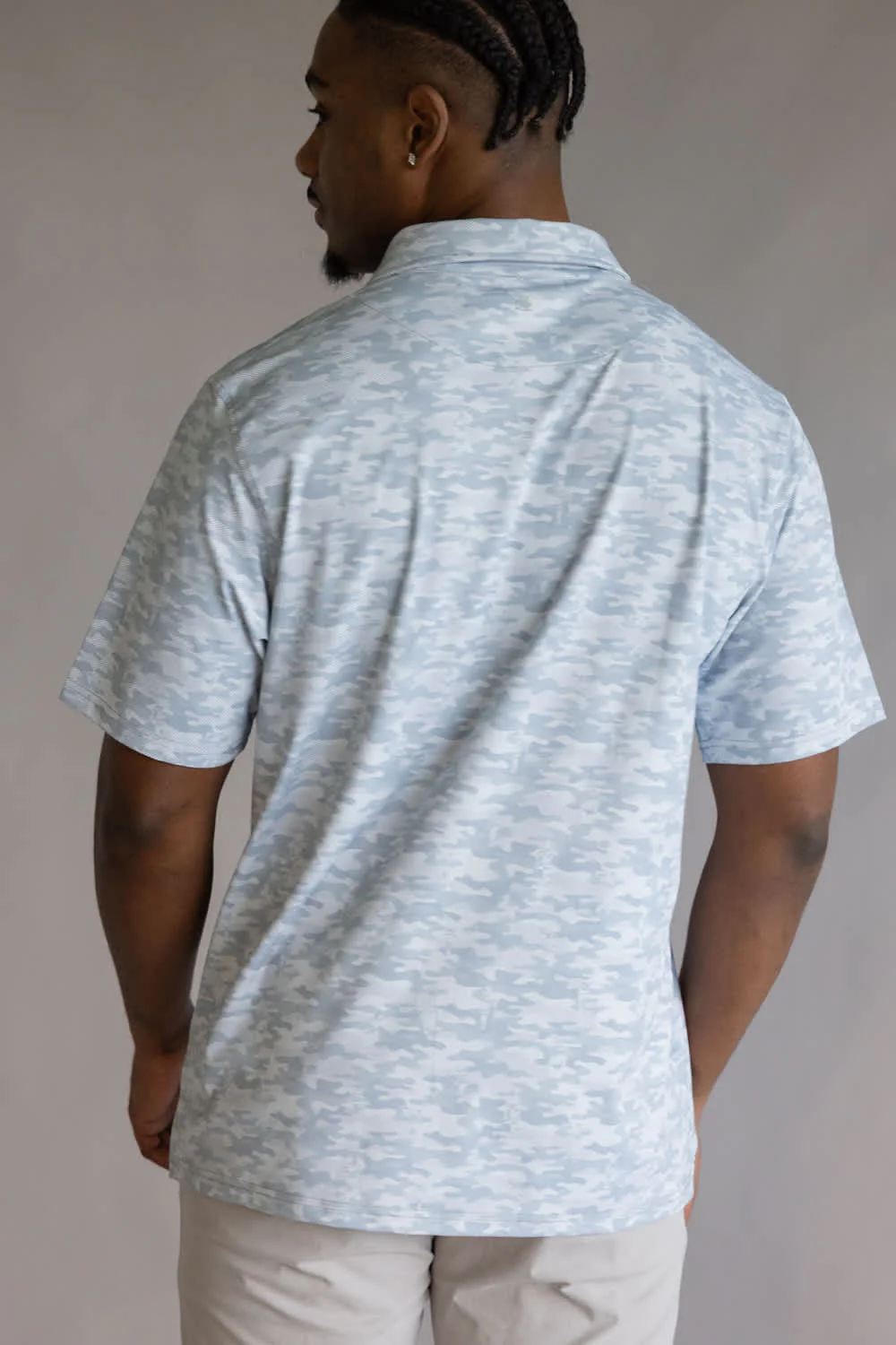 1897 Legends Camo Polo for Men in Grey | FGM209-GREY - Image 4