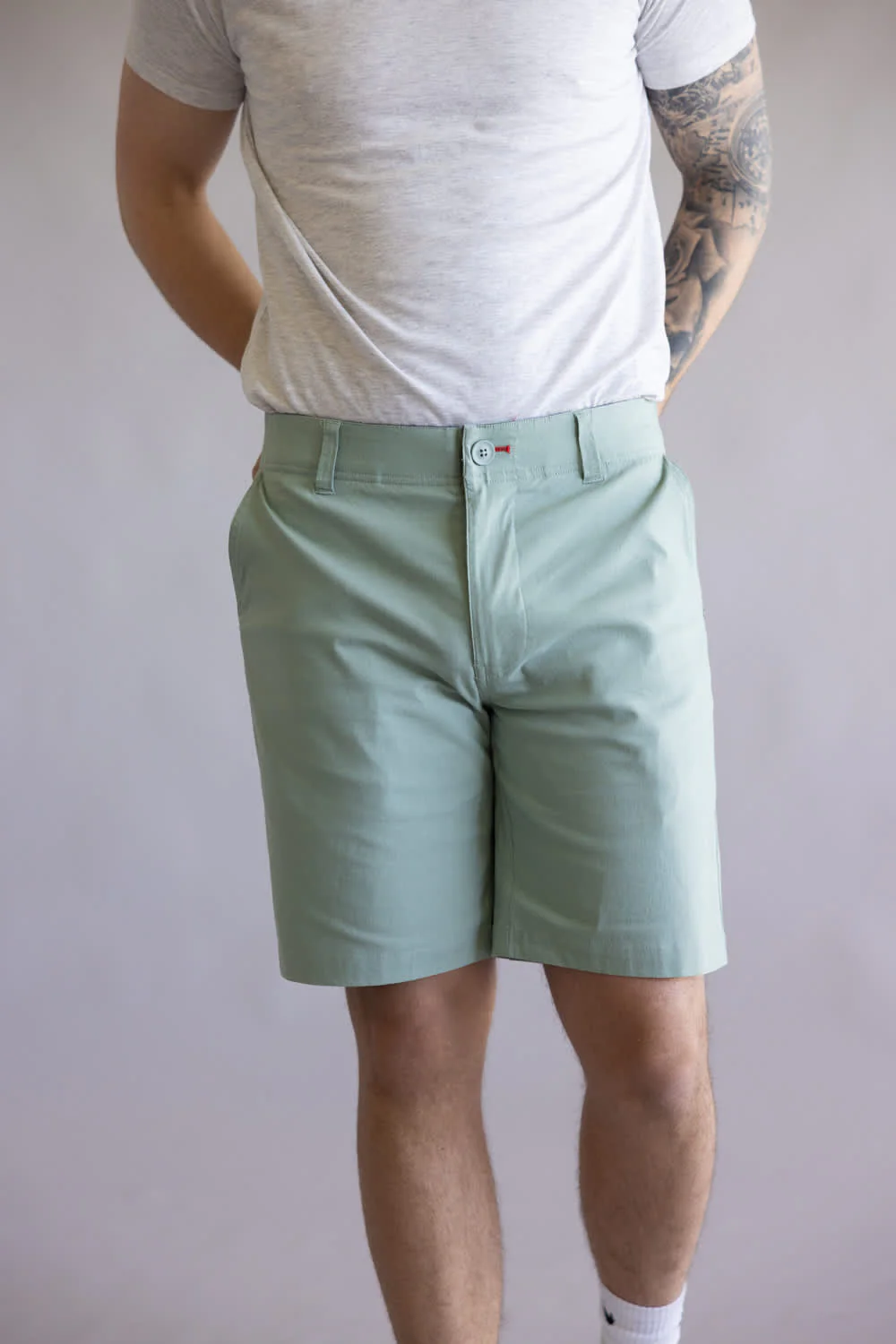 1897 Legends Freedom Shorts for Men in Pale Green | GS35408-PALEGREEN - Image 2