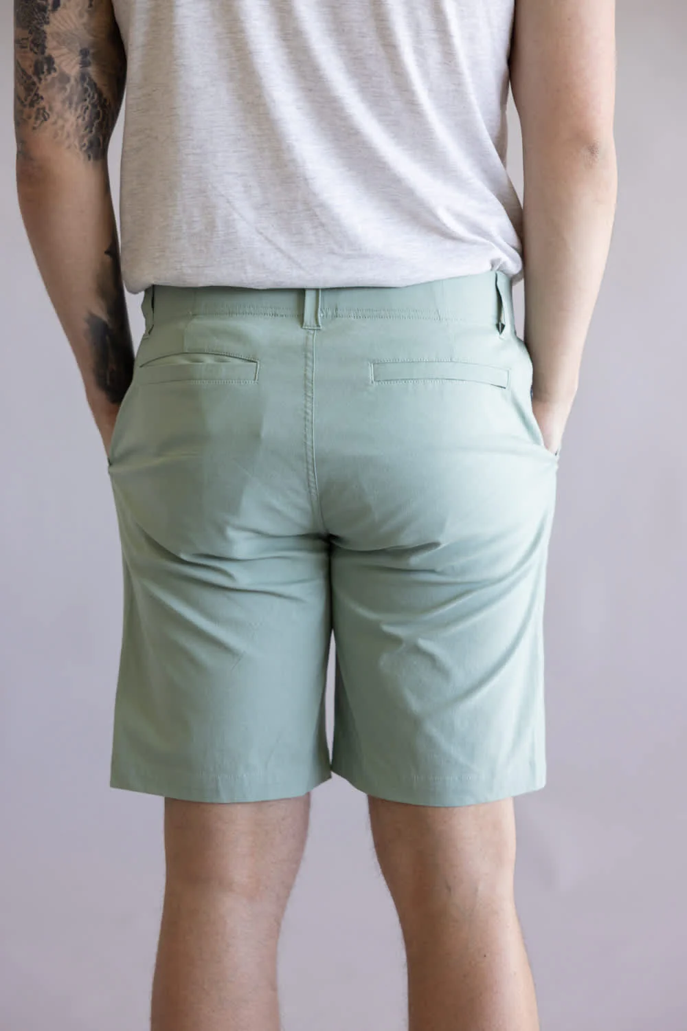 1897 Legends Freedom Shorts for Men in Pale Green | GS35408-PALEGREEN - Image 4