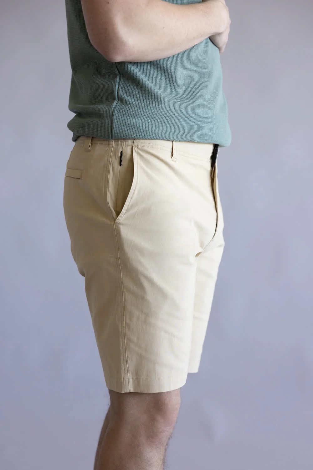 1897 Legends Freedom Shorts for Men in Pale Khaki | GS35408-PALEKHAKI - Image 4