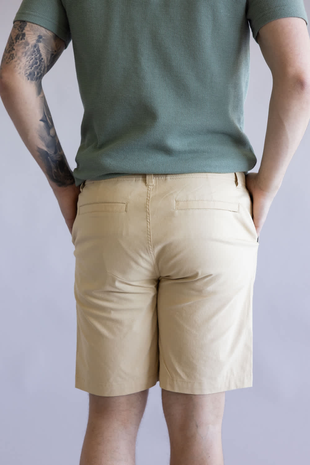 1897 Legends Freedom Shorts for Men in Pale Khaki | GS35408-PALEKHAKI - Image 6