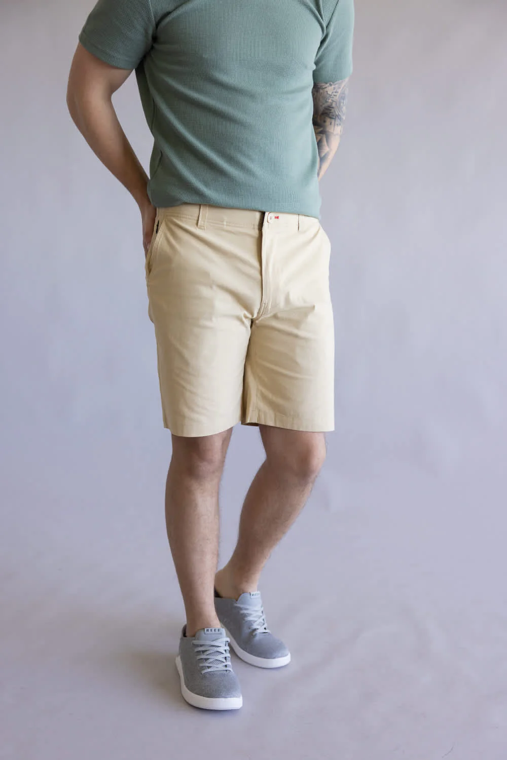 1897 Legends Freedom Shorts for Men in Pale Khaki | GS35408-PALEKHAKI - Image 7