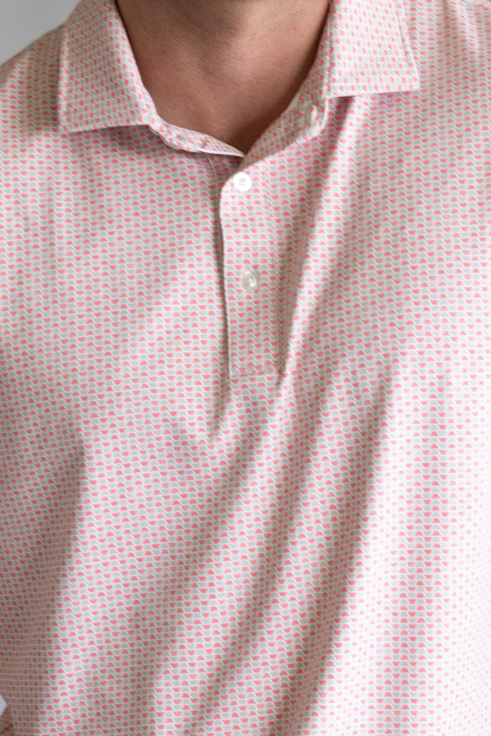 1897 Legends Geo Polo for Men in Tan Coral | FGM204-TAN/CORAL - Image 3