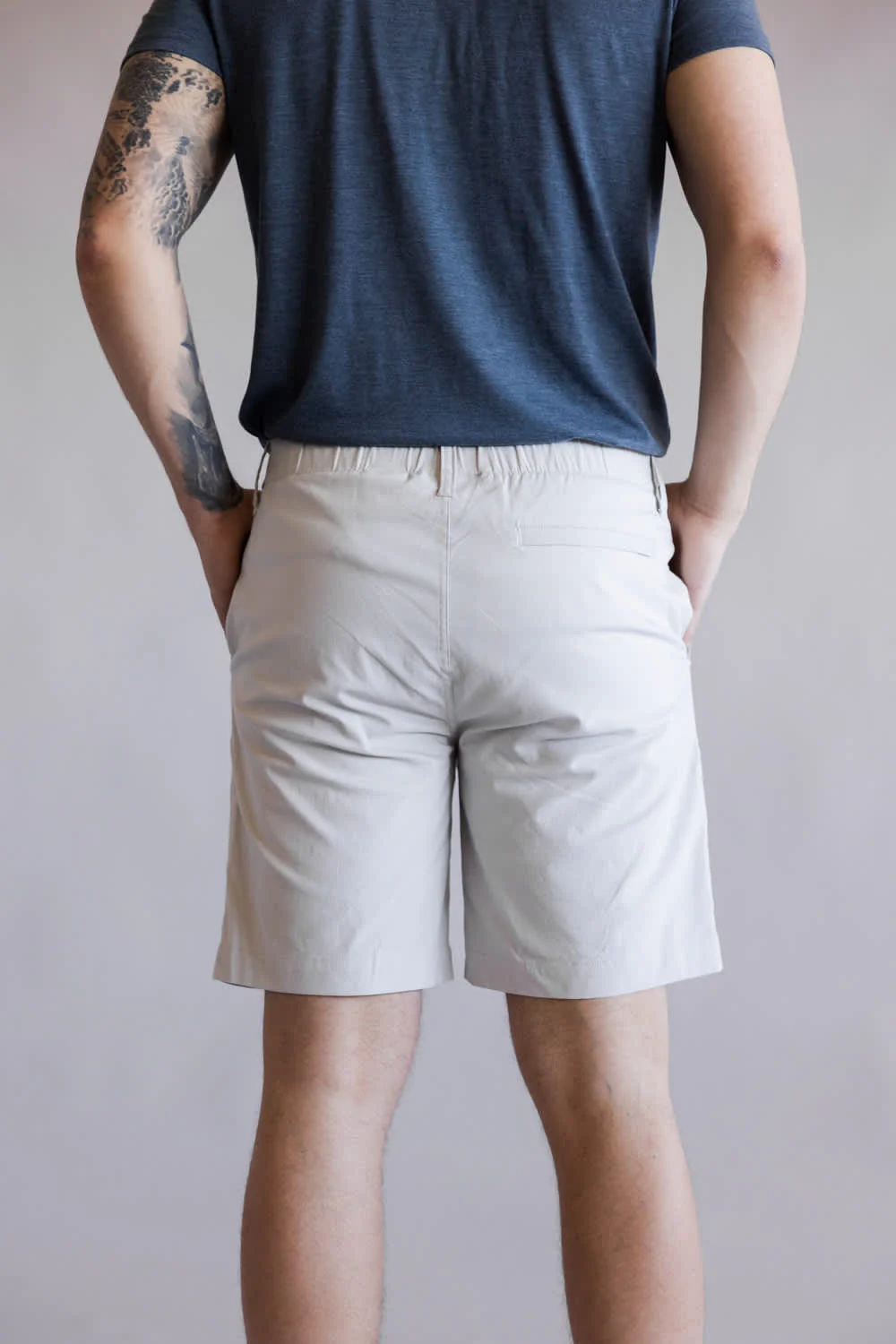 1897 Legends Pull On 8” Shorts for Men in Grey | GS345A08-QUIETGRAY - Image 3