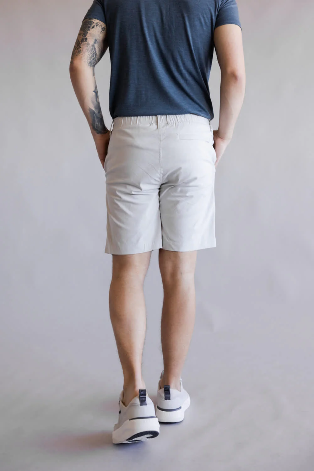 1897 Legends Pull On 8” Shorts for Men in Grey | GS345A08-QUIETGRAY - Image 4