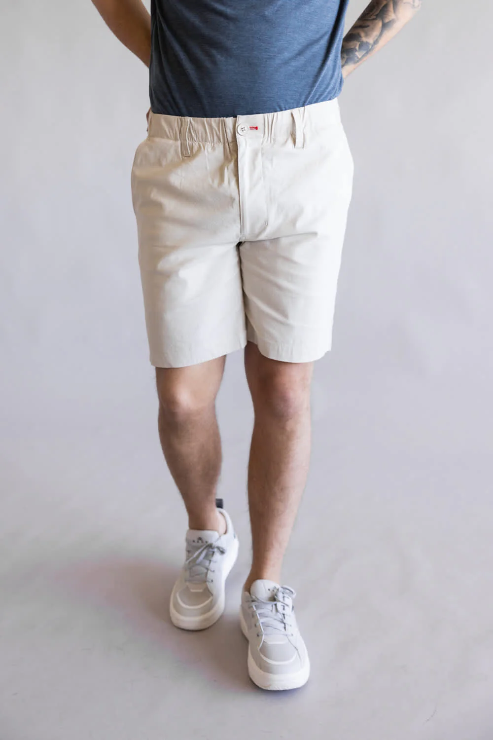 1897 Legends Pull On 8” Shorts for Men in Pelican | GS345A08-PELICAN - Image 3