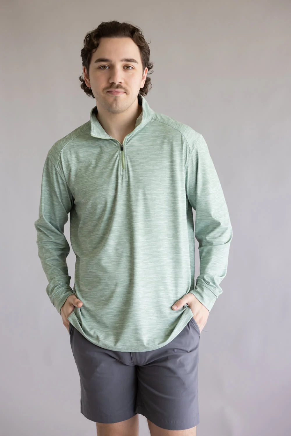 1897 Legends Striped Quarter Zip Pullover for Men - Image 2