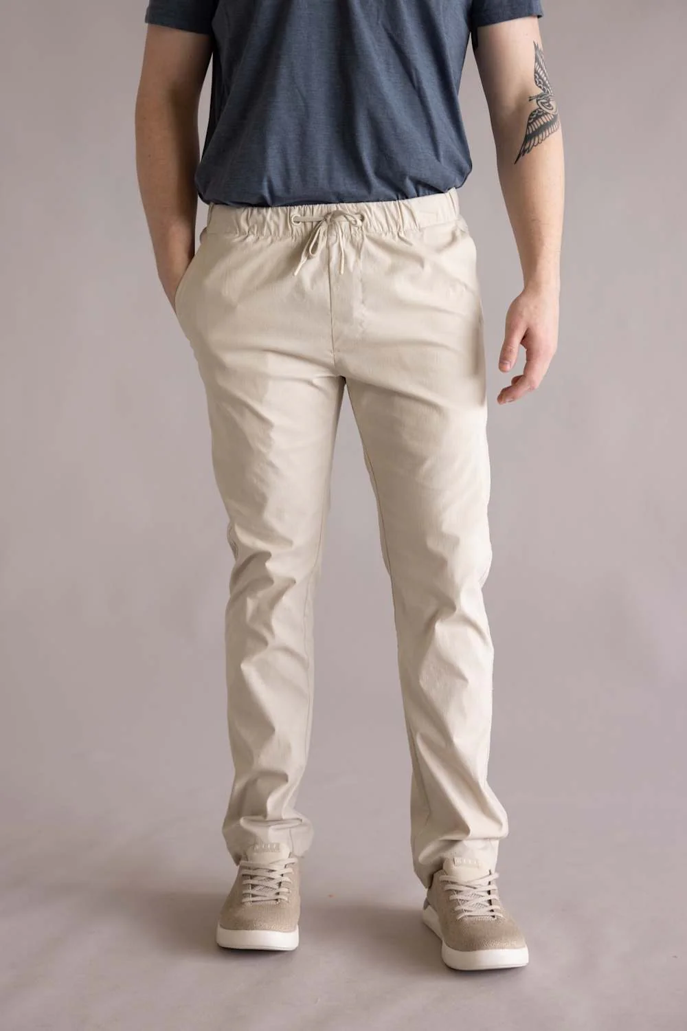 1897 Legends Tech Jogger Pants for Men in Pelican Khaki | GP35608-PELICANKHAKI - Image 4