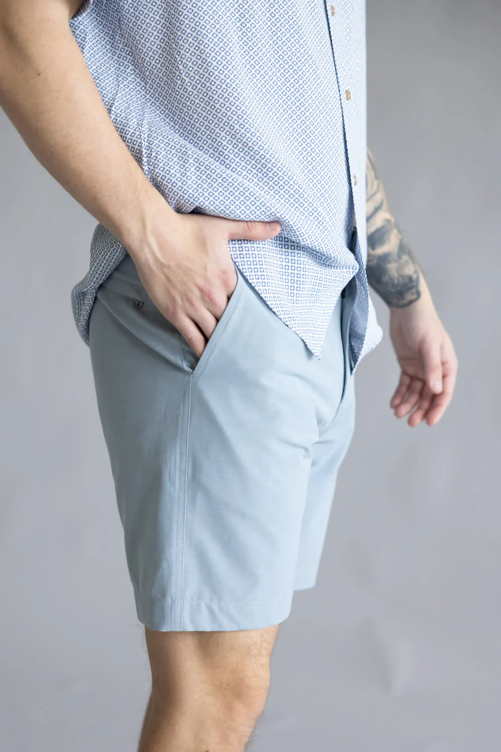 1897 Men 7” Shorts for Men in Grey Blue | XU9840-GL GREY BLUE - Image 2