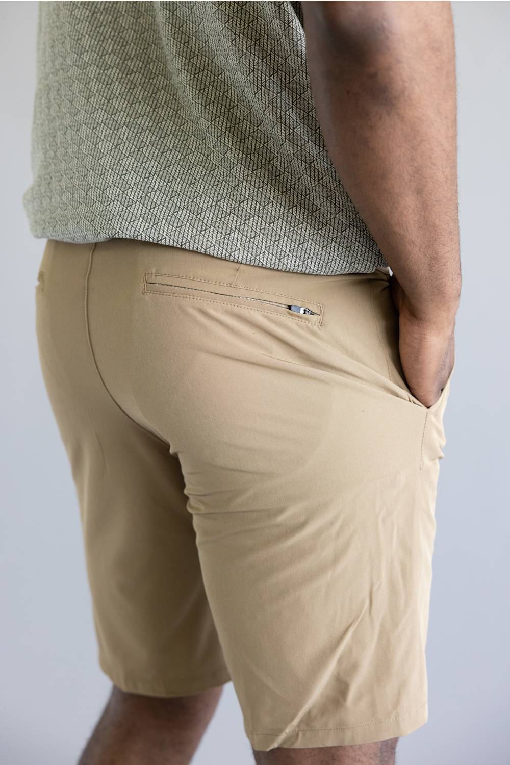 1897 Original Hybrid 9” Shorts for Men in Khaki | XU9820-GL KHAKI - Image 4