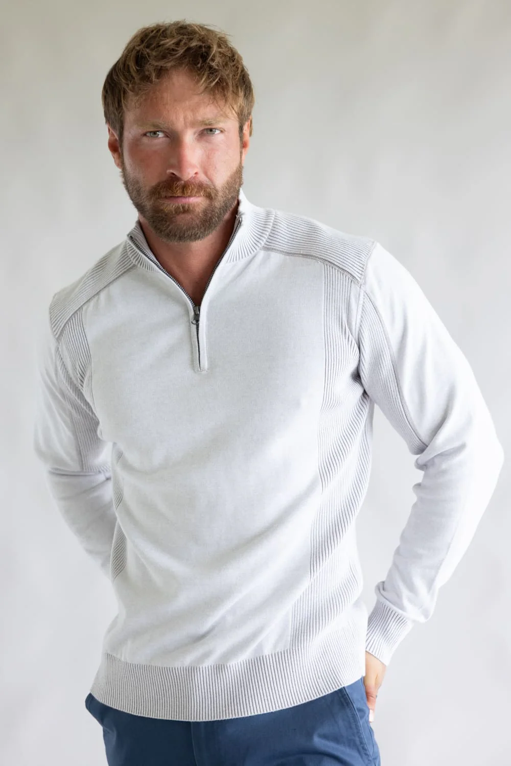 1897 Original 1/4 Zip Mock Neck Sweater for Men - Image 4