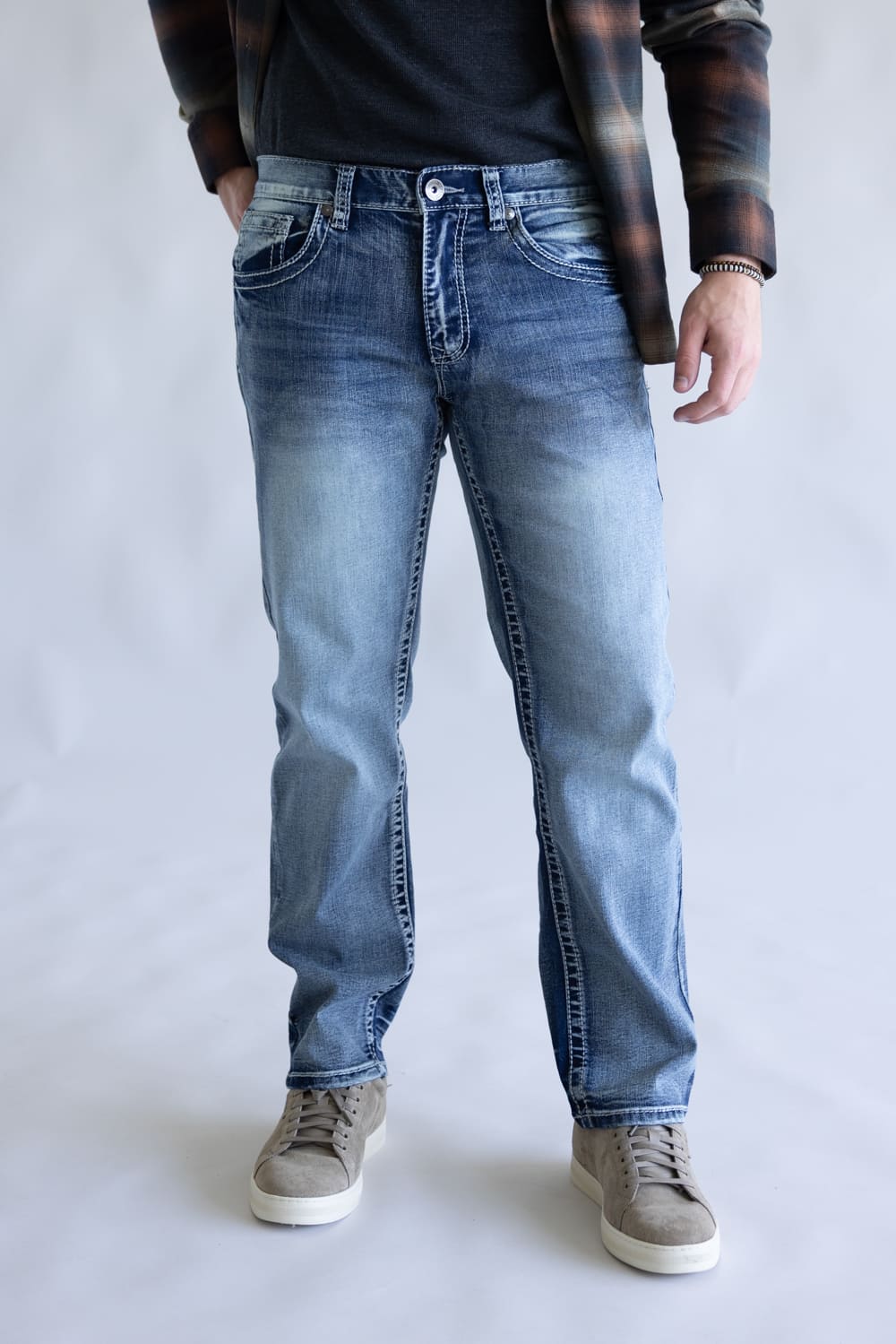 True Luck Ballen Straight Leg Jeans for Men | TL22031406 - Image 2