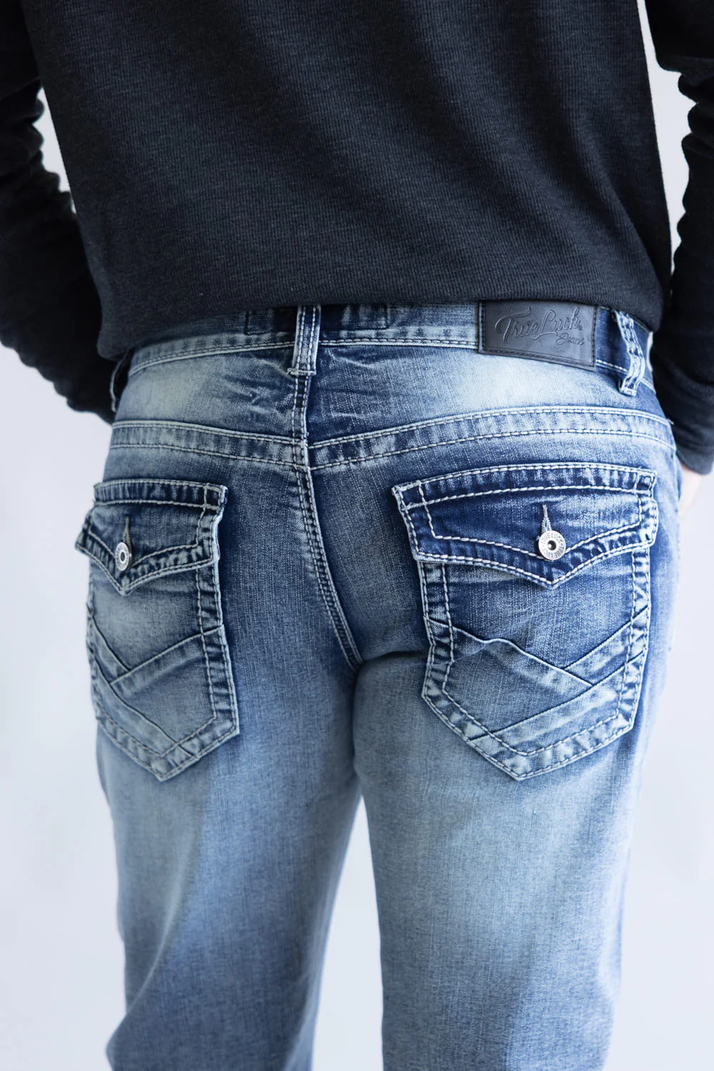 True Luck Ballen Straight Leg Jeans for Men | TL22031406 - Image 3
