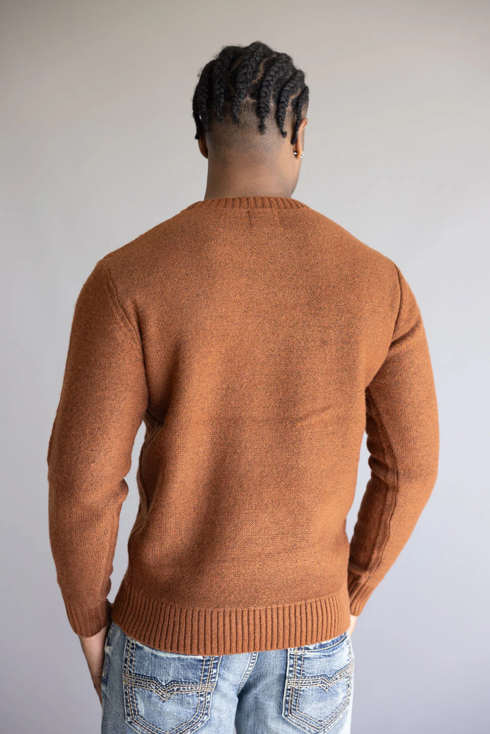 1897 Original Cable Crew Sweater for Men in Tortoise Shell | 2566GL-TORTOISESHELL - Image 2