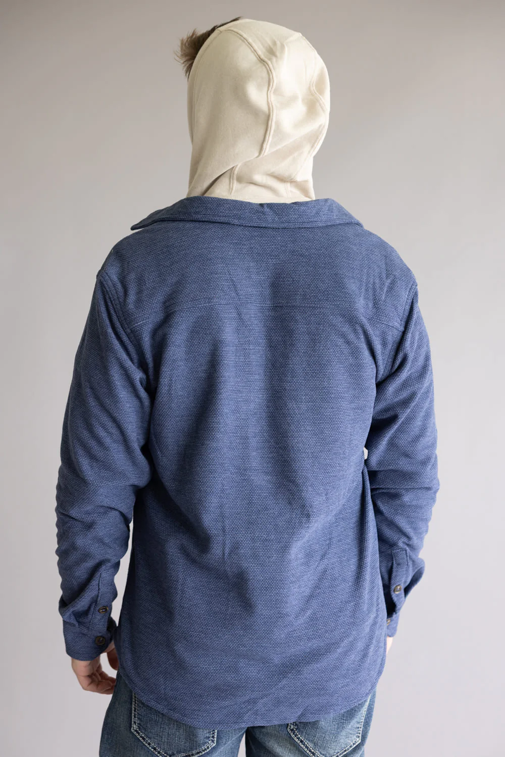 1897 Original Fleece Shirt Jacket for Men in Indigo | XT8163GL-INDIGO - Image 3