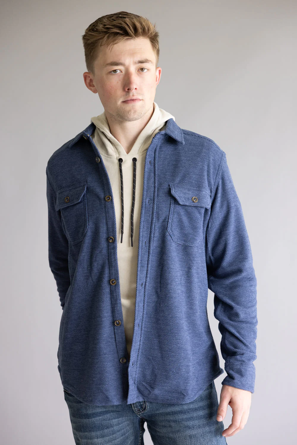 1897 Original Fleece Shirt Jacket for Men in Indigo | XT8163GL-INDIGO - Image 5