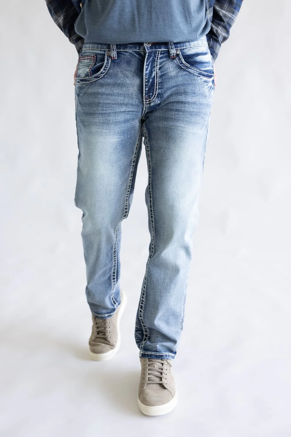 True Luck Fletcher Straight Leg Jeans for Men | TL24041501 - Image 2