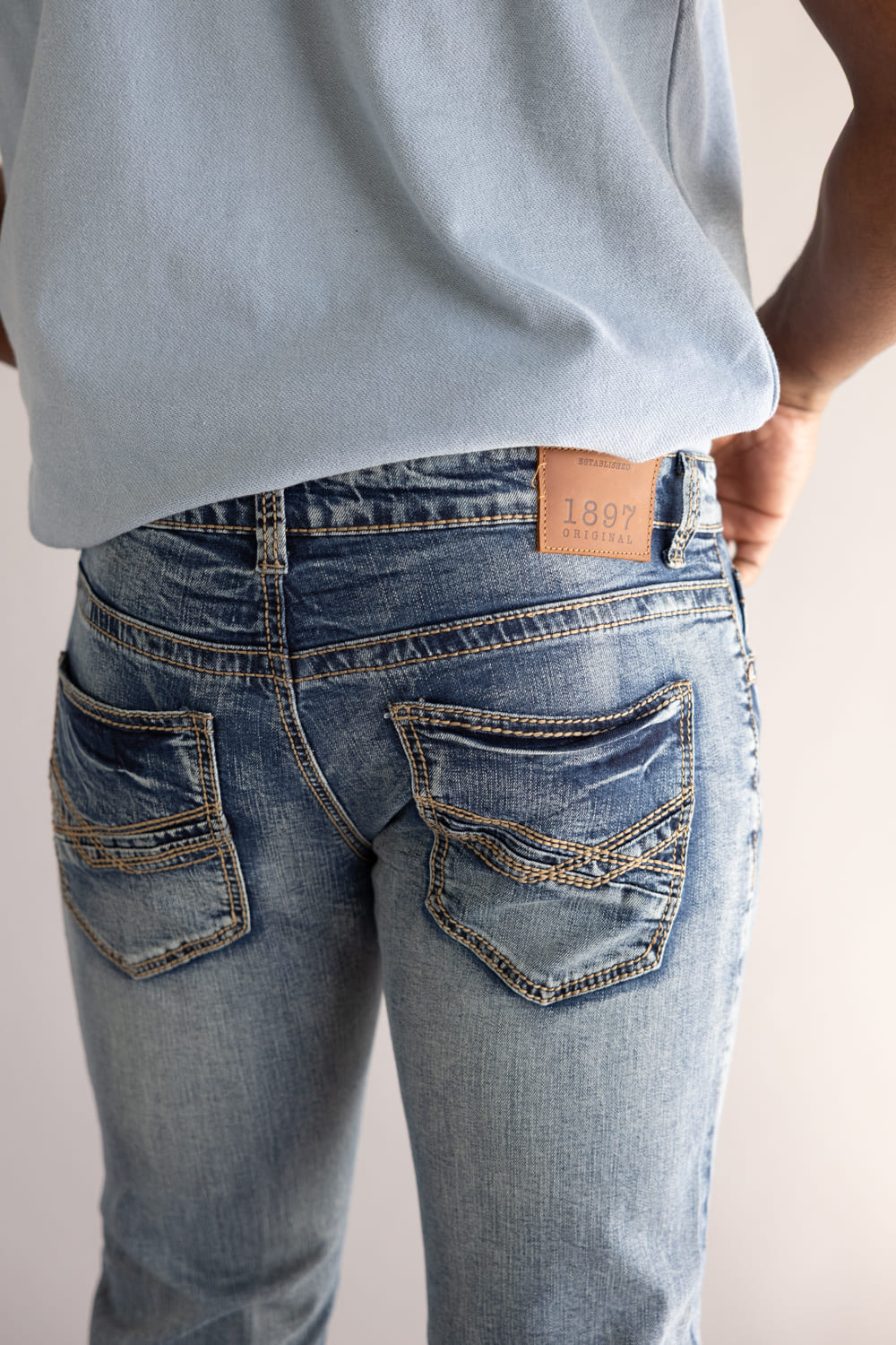1897 Original Mike Straight Fit Jeans for Men | 2601-MIKE 1897 - Image 2
