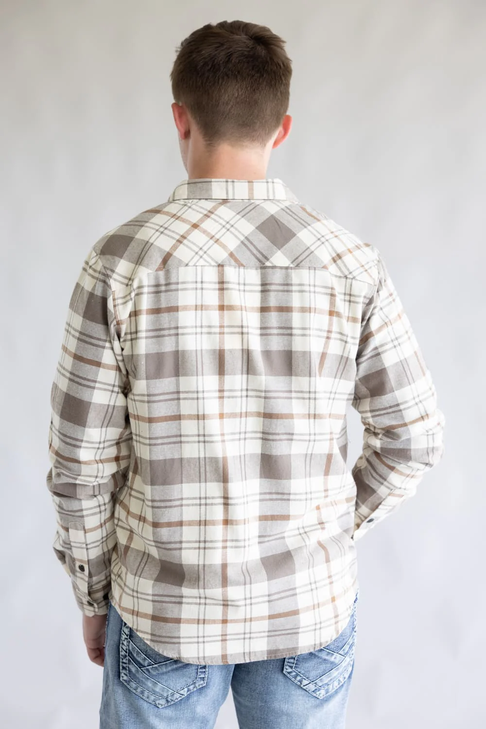 1897 Original Plaid Flannel Shirt for Men in Mocha | 7WV7169M-MOCHA - Image 2