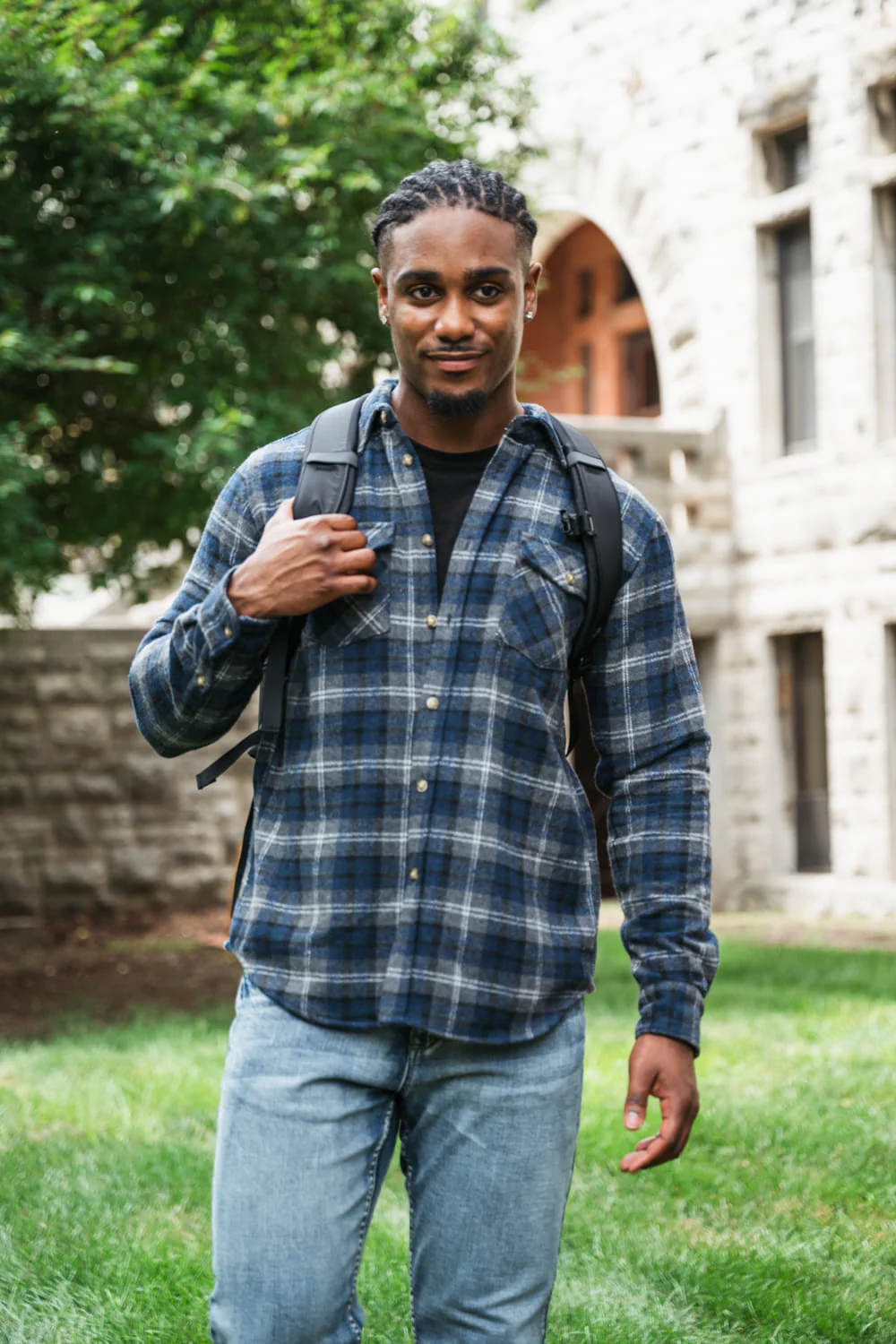 1897 Original Plaid Flannel Shirt for Men in Navy | 7WV7260M-NAVY - Image 4