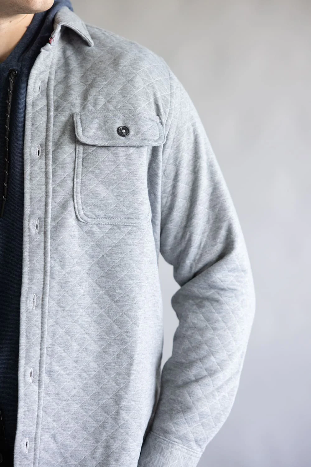 1897 Original Quilted Shirt Jacket for Men in Grey | XT8141GL-GREY - Image 5