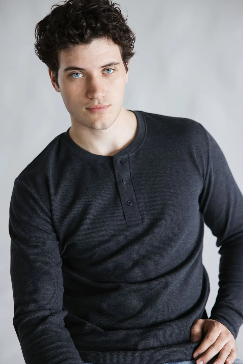 1897 Original Solid Henley Thermal Long Sleeve Shirt for Men - Image 2