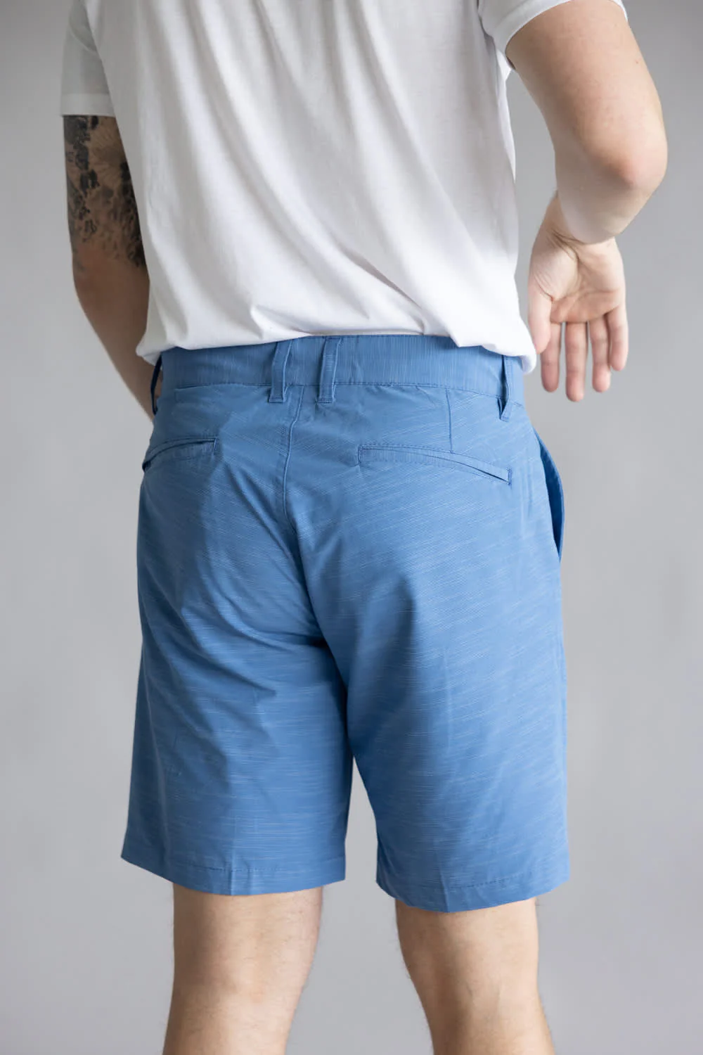 1897 Original Stretch Hybrid Shorts for Men in Cobalt | XU9823S-GL COBALT - Image 3