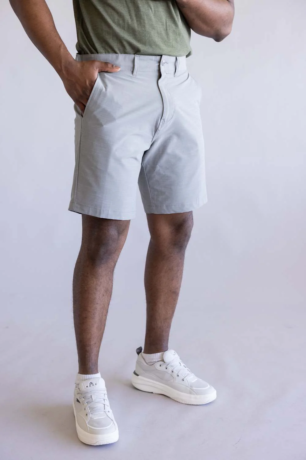 1897 Original Stretch Hybrid Shorts for Men in Grey | XU9823S-GL GREY - Image 2