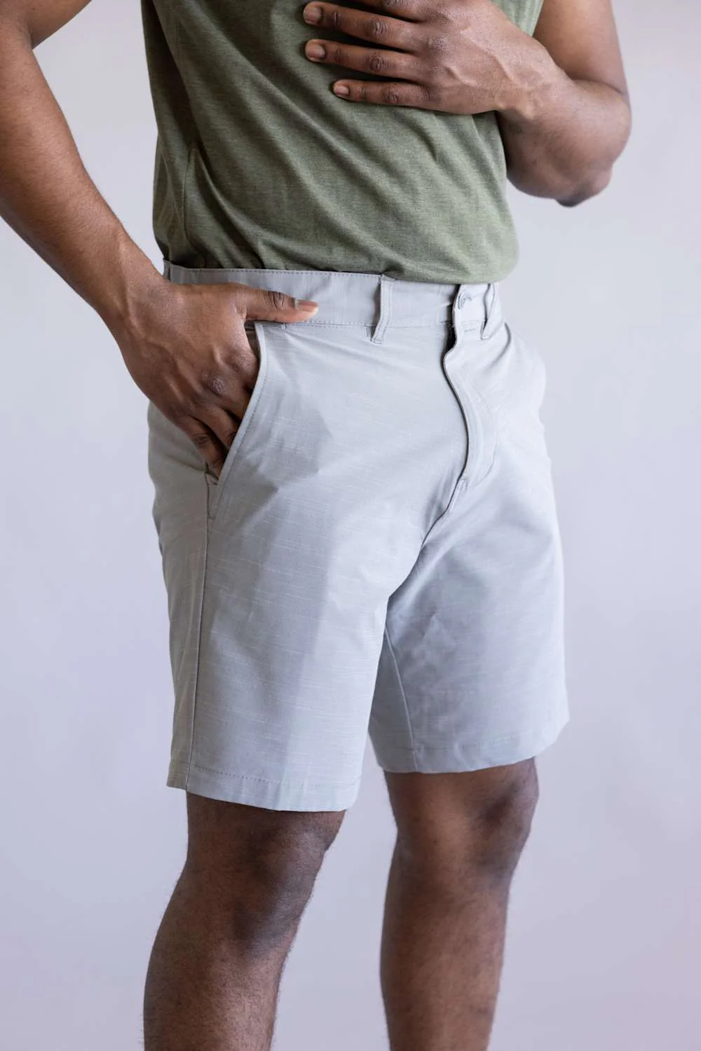 1897 Original Stretch Hybrid Shorts for Men in Grey | XU9823S-GL GREY - Image 4