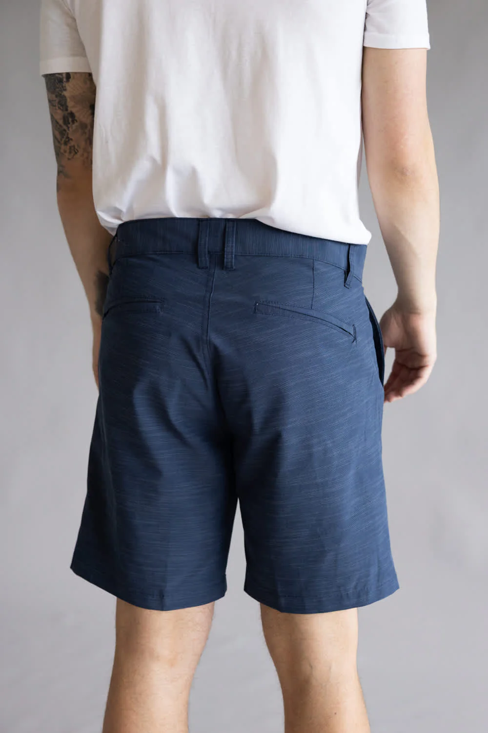 1897 Original Stretch Hybrid Shorts for Men in Indigo | XU9823S-GL INDIGO - Image 3